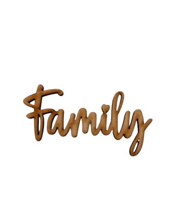 Drveni ukras - Family 6cm