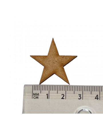 Drvena dekoracija - zvezda 3cm